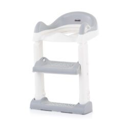 Toilet trainer seat with ladder – White