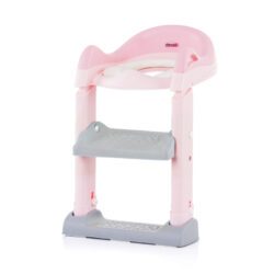 Toilet trainer seat with ladder – Pink