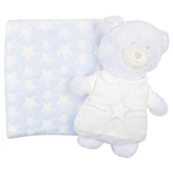 Toy Blanket (Star Bear) – Blue