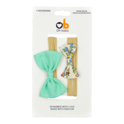 Headband (x2) – Green/Ecru