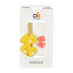 Headband (x2) – Yellow/Pink