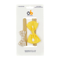 Headband (x2) – Beige/Yellow