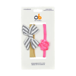 Headband (x2) – White/Pink