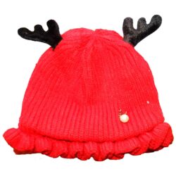 Beannie with Horn -Red