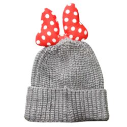 Beannie With Bow – Grey