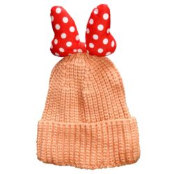 Beannie With Bow – Peach
