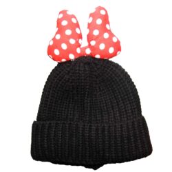 Beannie With Bow – Black