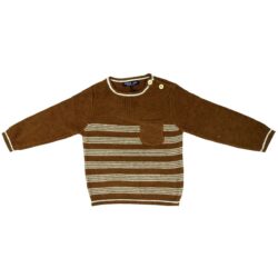 Sweater ‘White Stripe’- Brown