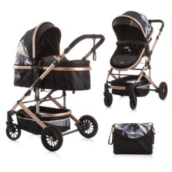 Set Stroller + Carseat “Estelle” – Leaves  (Exotic)