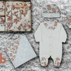 Babygrow + Blanket Set – Saumon