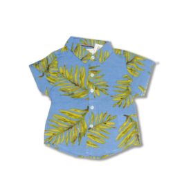 Shirt MC (Col/Leaves) – Blue