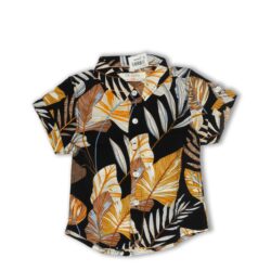 Shirt MC (Col/Leaves) – Navy