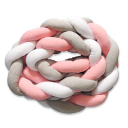 Baby Bumper Cushion – “Pink, white, grey”