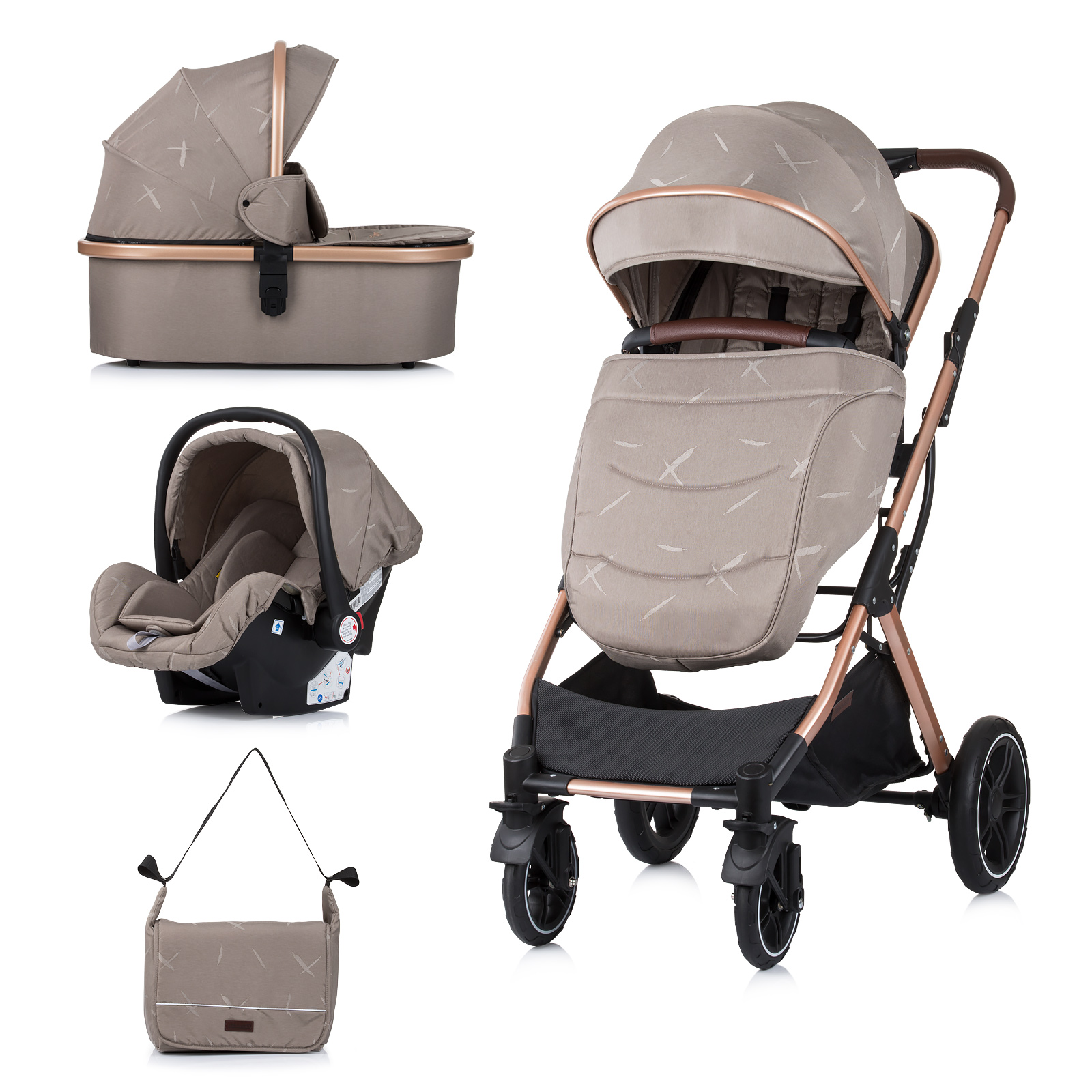Stroller & Carseat Set “Zara” – Humus