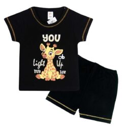 T-shirt set  “Giraffe” – Black