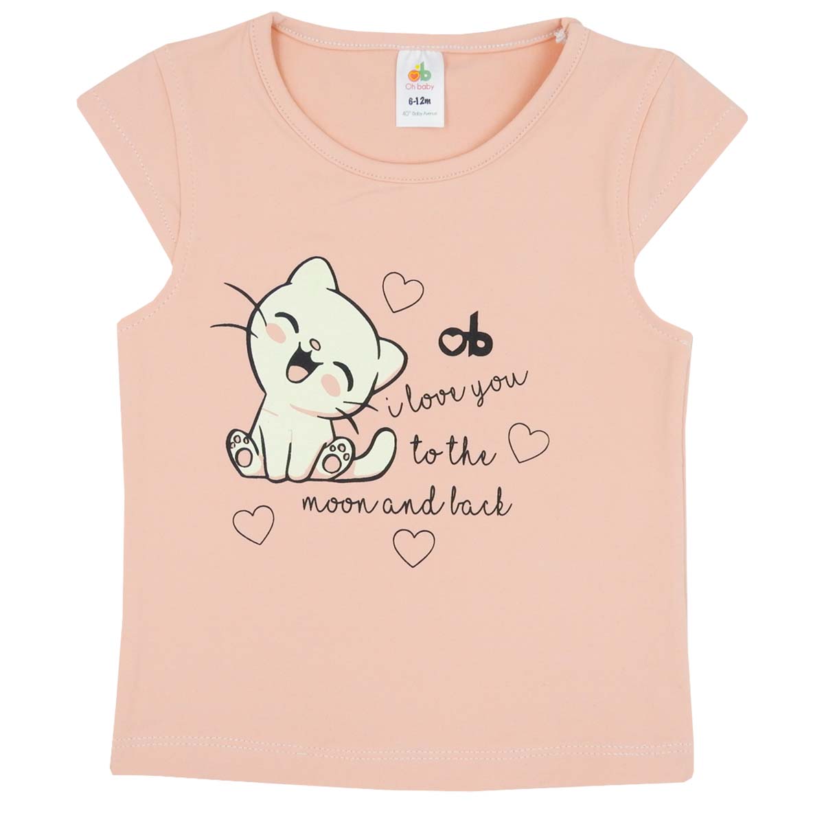 T-Shirt  “Cat” – Saumon