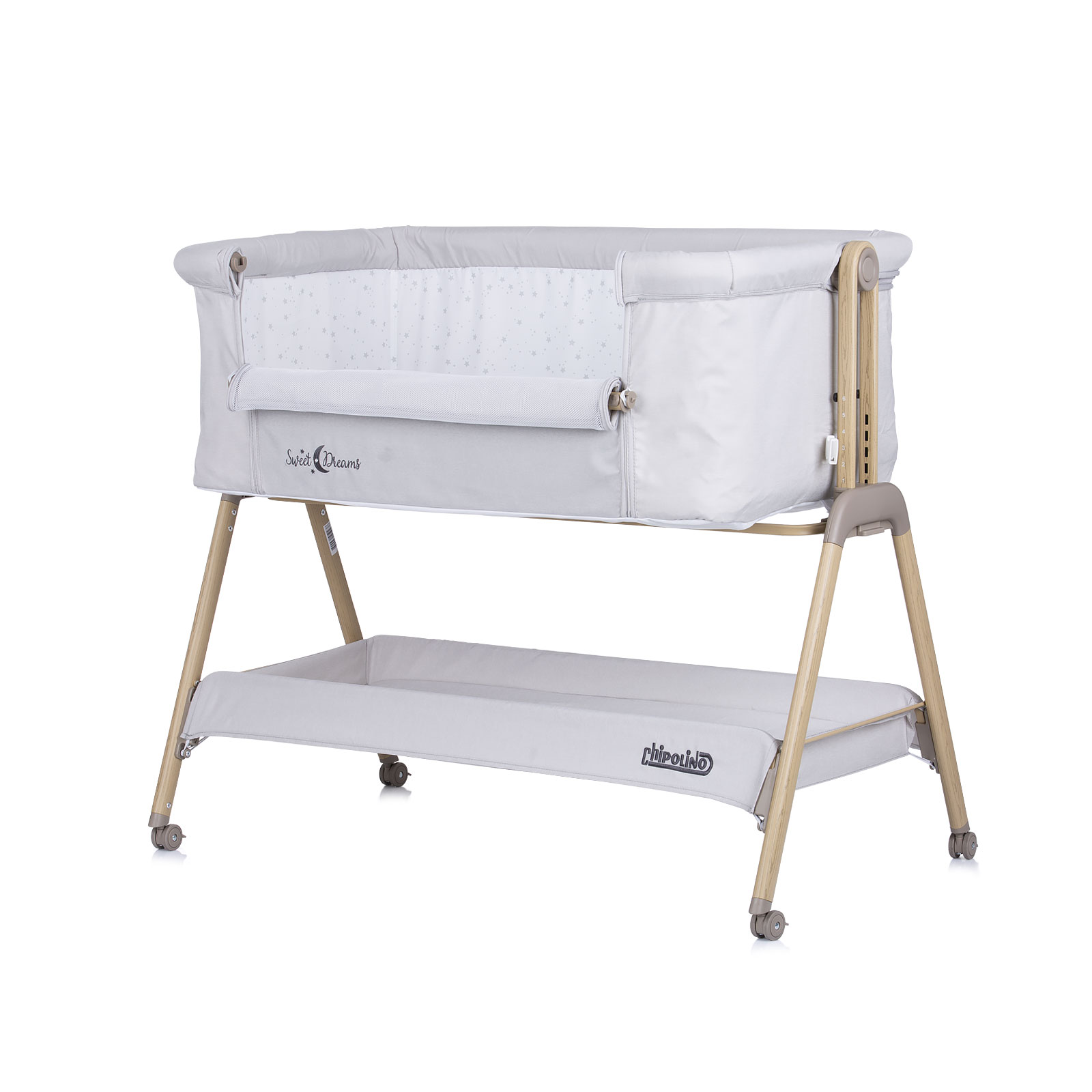 Co Sleeping Crib Sweet Dreams Grey Stars ohbaby