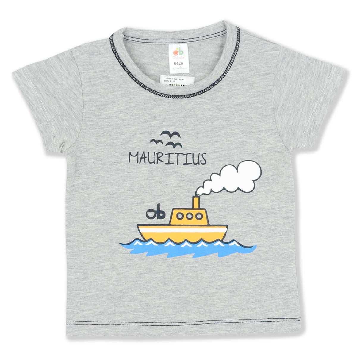 T-Shirt  “Boat” – Grey