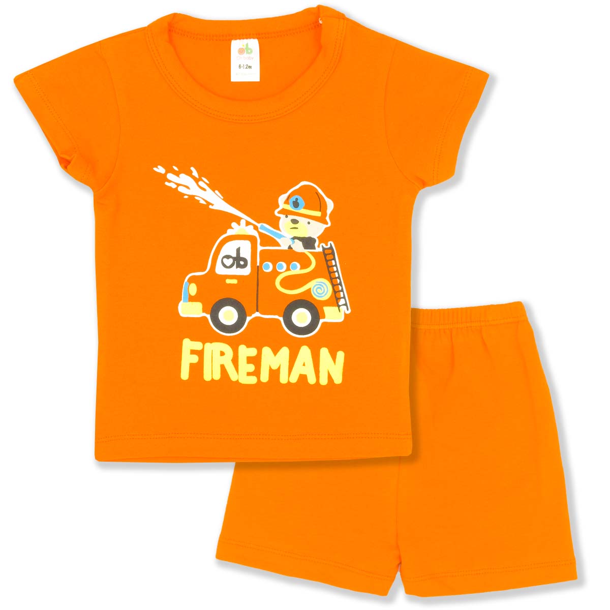 T-shirt set  “Fireman'” – Orange