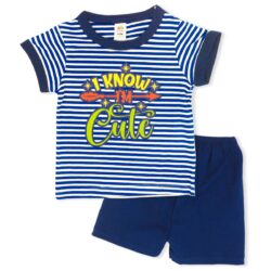 T-shirt set  “I’m Cute” – Blue