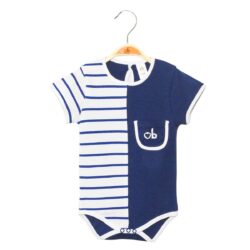 Bodysuit manche courte “Rayure” – Navy