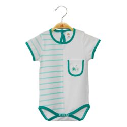 Bodysuit manche courte “Rayure” – Green