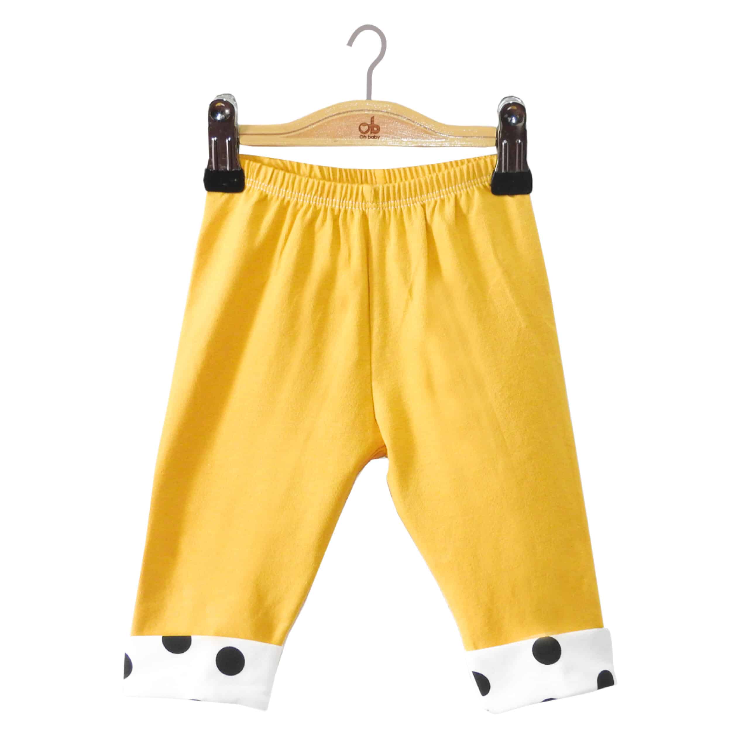 Pant Pois – Blanc/Moutard