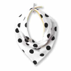 Bavoir Pois – Blanc/Moutard