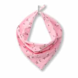 Bavoir Flowers – Blanc/Rose