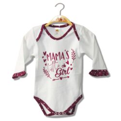 Bodysuit manche longue Mama’s Girl – White/Purple