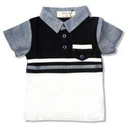 Polo Shirt  “Pocket” – Navy/White/Grey