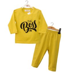 Ens T-Shirt “The Boss”- Moutarde