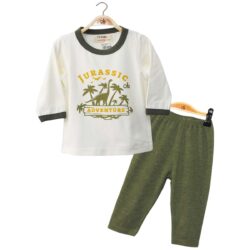 Ens T-Shirt “Jurassic”- Ecru/Militaire