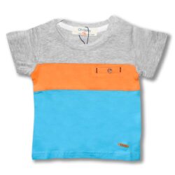 T-Shirt – Grey/Orange/Turquoise