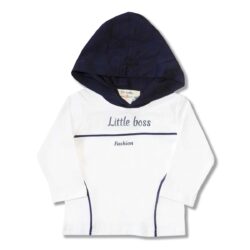 T-Shirt ML (Little Boss) – White / Navy
