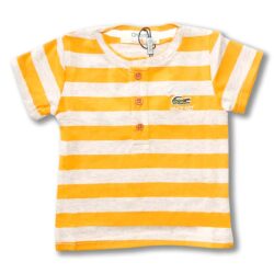 T-Shirt “Lacoste” – Yellow/Ecru Strips