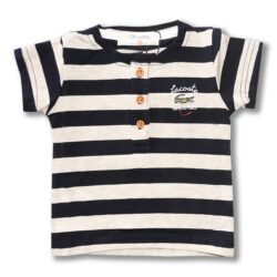 T-Shirt “Lacoste” – Navy/Ecru Strips