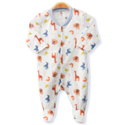 Babygrow “Animals”- White