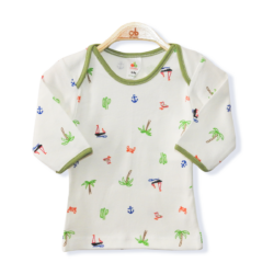 T-Shirt Long Sleeves “Coconut Tree – White