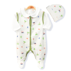 Babygrow 3pcs “Coconut Tree” – White