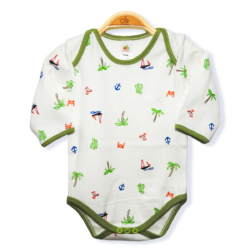 Bodysuit manche longue “Coconut Tree” – White