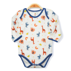 Bodysuit manche longue “Animals” – White