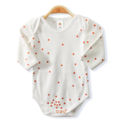 Bodysuit manche longue “Stars” – Orange