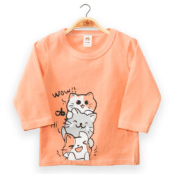 T-Shirt “kitten” – Salmon
