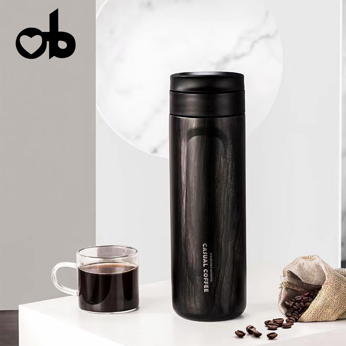 Thermos Coffee bottle Black - ohbaby