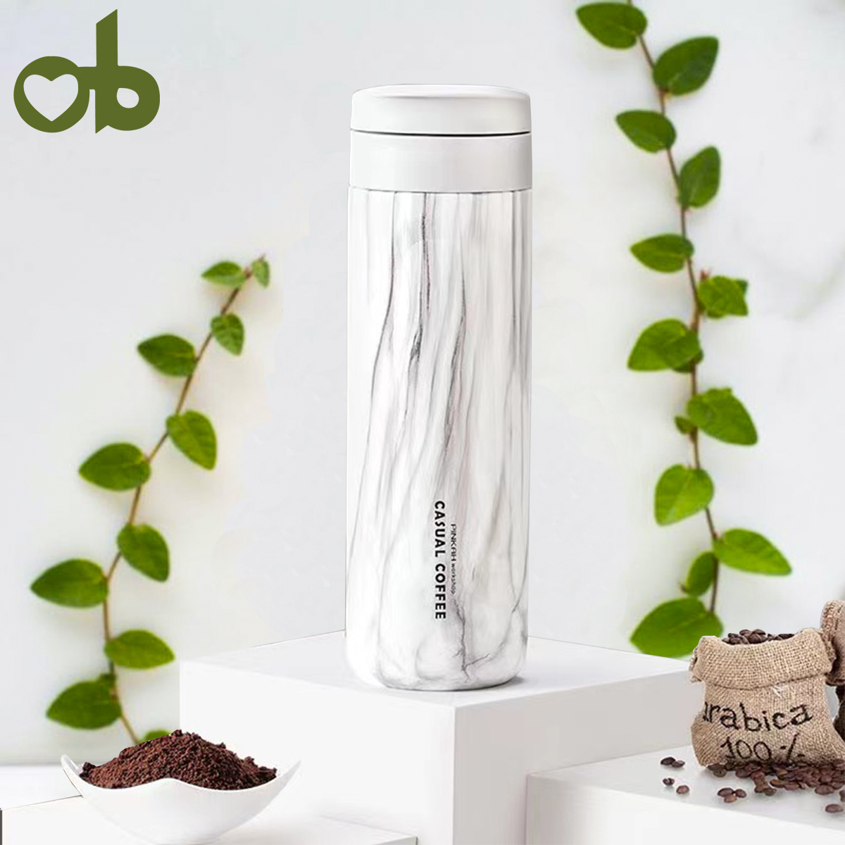 Thermos Coffee Bottle White - ohbaby