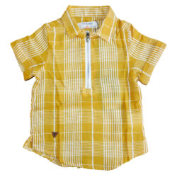 Short Sleeves Shirt “Checkered” – Yellow