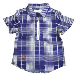 Short Sleeves Shirt “Checkered” – Blue