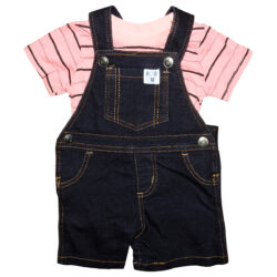 Ensemble Salopette Jeans – pink