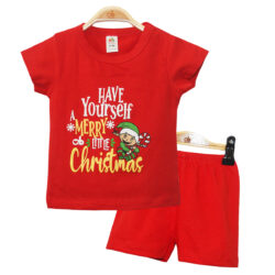T- Shirt Set ” Merry Little Christmas” – Red